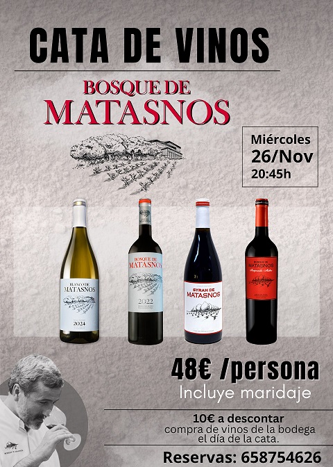 Cata de vinos con Bosque de Matasnos